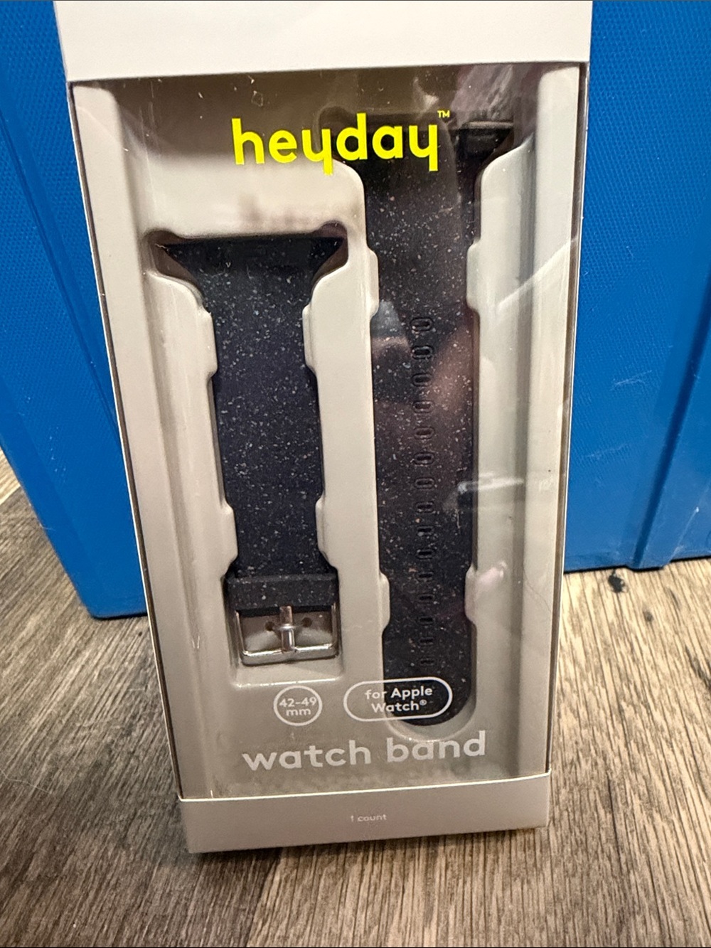heyday Silicone Watch Band in Black with White Speckle for Apple Watch 42-49 mm